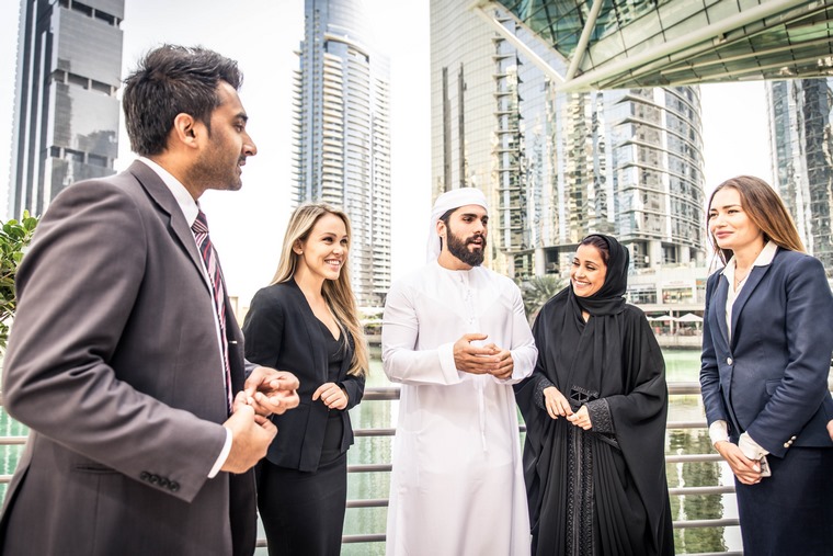 International business meeting and partnerships